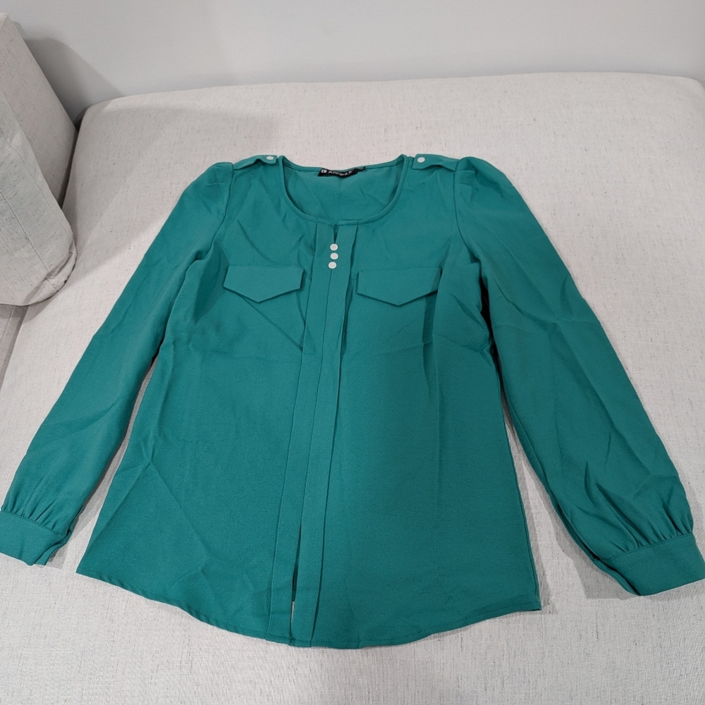 Allegra K Green Blouse - Small